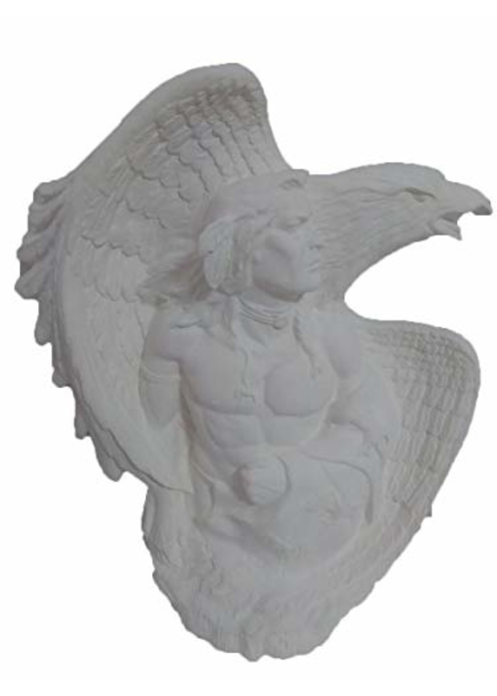 Creative Kreations Ceramics and Gifts Native Warrior with Eagle Spirit 9 1/2" Ceramic Bisque, Ready To Paint