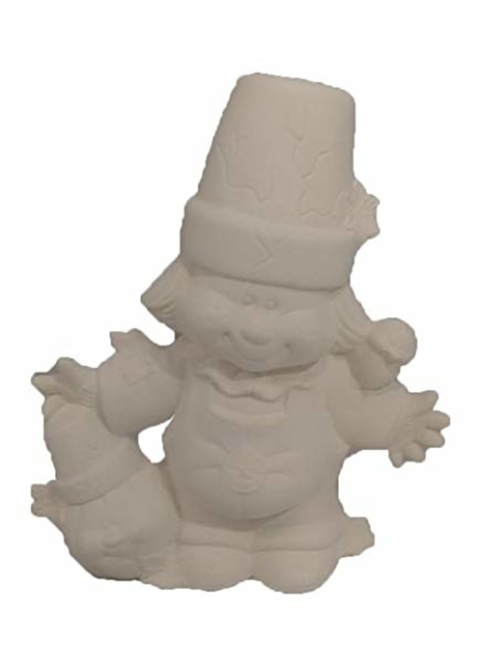 Creative Kreations Ceramics and Gifts Cracked Pot Scarecrow 10" Ceramic Bisque, Ready To Paint
