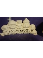 Creative Kreations Ceramics and Gifts Christmas Penguin " Joy To The World" 15" Ceramic Bisque, Ready to Paint with Clip Light