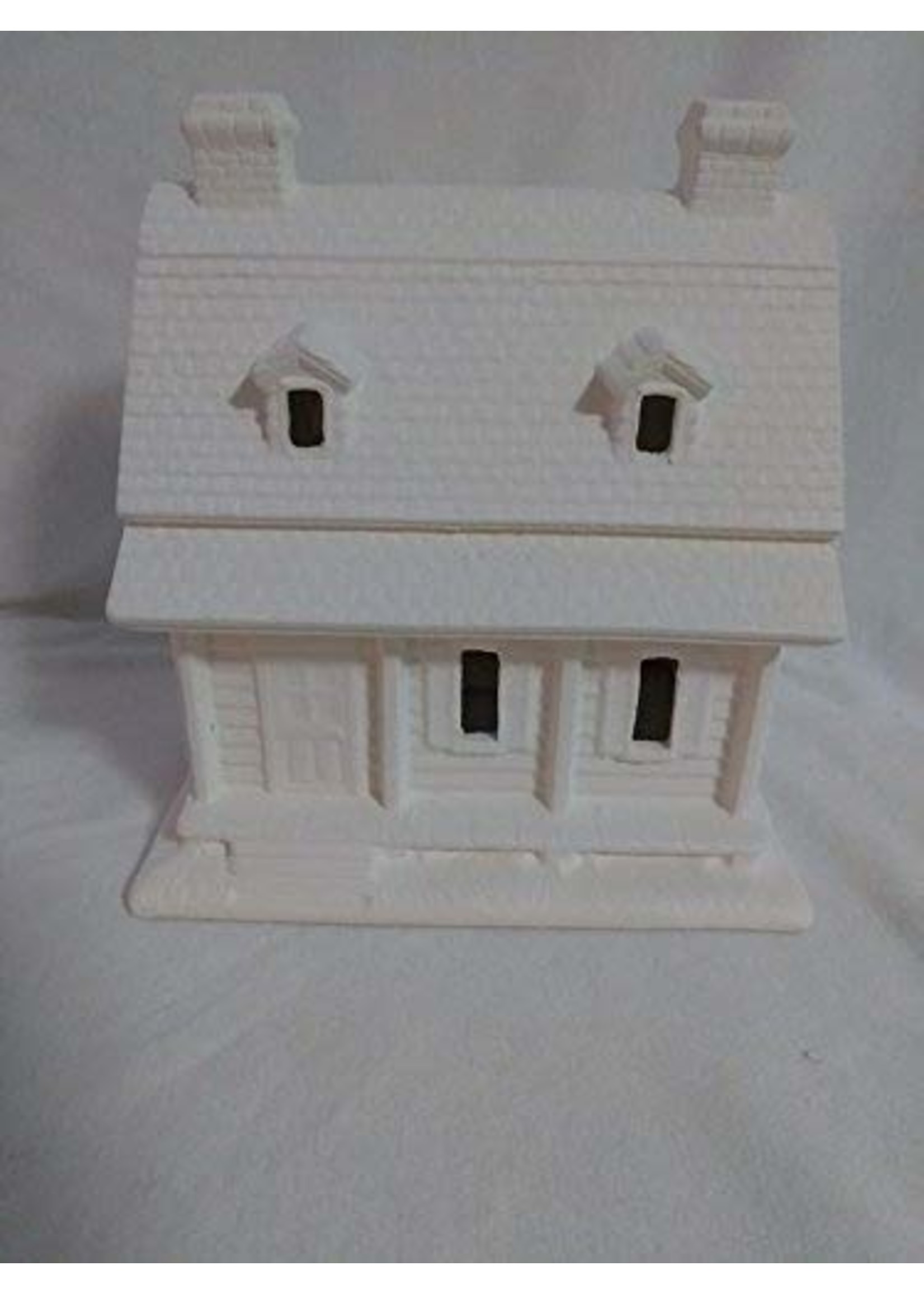 Creative Kreations Ceramics and Gifts Farm House Village Building 6" x 5" x 6" Ceramic Bisque, Ready To Paint