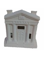 Creative Kreations Ceramics and Gifts Library Village House 5" Ceramic Bisque, Ready To Paint