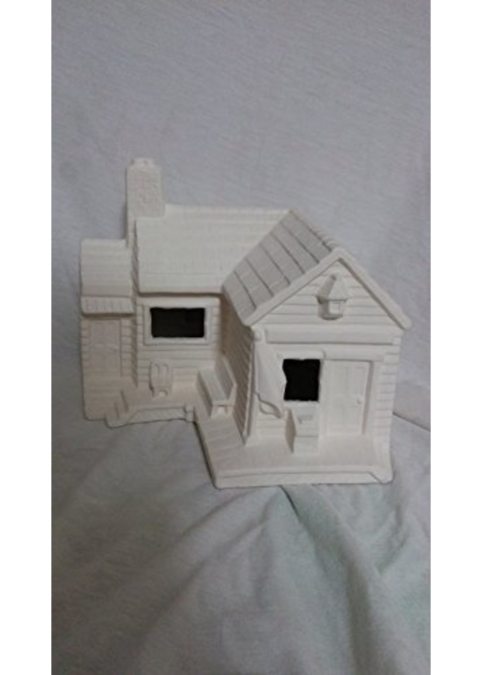 Creative Kreations Ceramics and Gifts Village Post Office 6" x 7" x 6" Ceramic Bisque, Ready to Paint