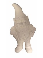 Creative Kreations Ceramics and Gifts Flutter Edge Sitting Gnome 14" x 8" Ceramic Bisque, Ready to Paint