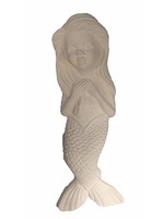 Creative Kreations Ceramics and Gifts Melina Shelf Sitting Mermaid 9" Ceramic Bisque, Ready to Paint