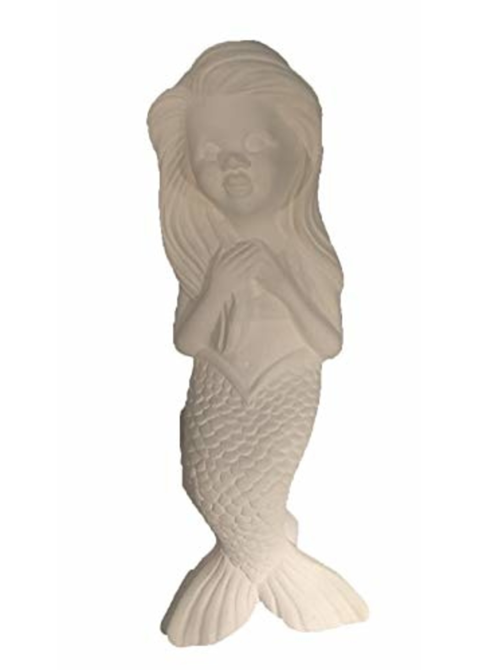 Creative Kreations Ceramics and Gifts Melina Shelf Sitting Mermaid 9" Ceramic Bisque, Ready to Paint