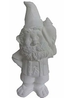 Creative Kreations Ceramics and Gifts Snerdley Gnome with Seashell 9" Ceramic Bisque, Ready to Paint