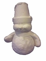 Creative Kreations Ceramics and Gifts Cracked Pot Snowman 9" Ceramic Bisque, ReadyTo Paint