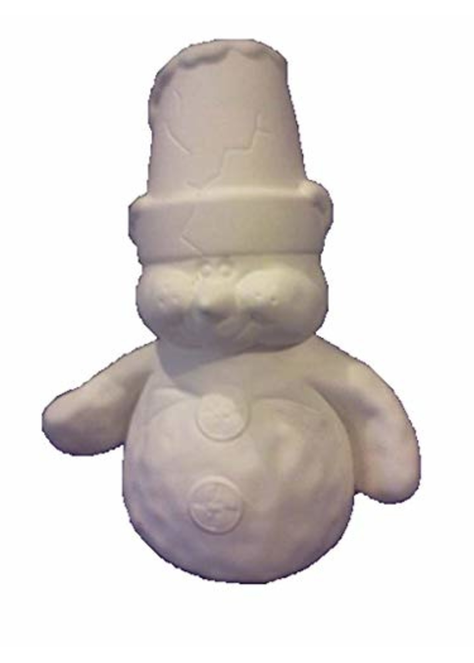 Creative Kreations Ceramics and Gifts Cracked Pot Snowman 9" Ceramic Bisque, ReadyTo Paint