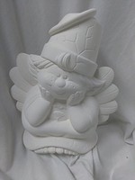 Creative Kreations Ceramics and Gifts Cracked Pot Angel 9" Ceramic Bisque Ready to Paint