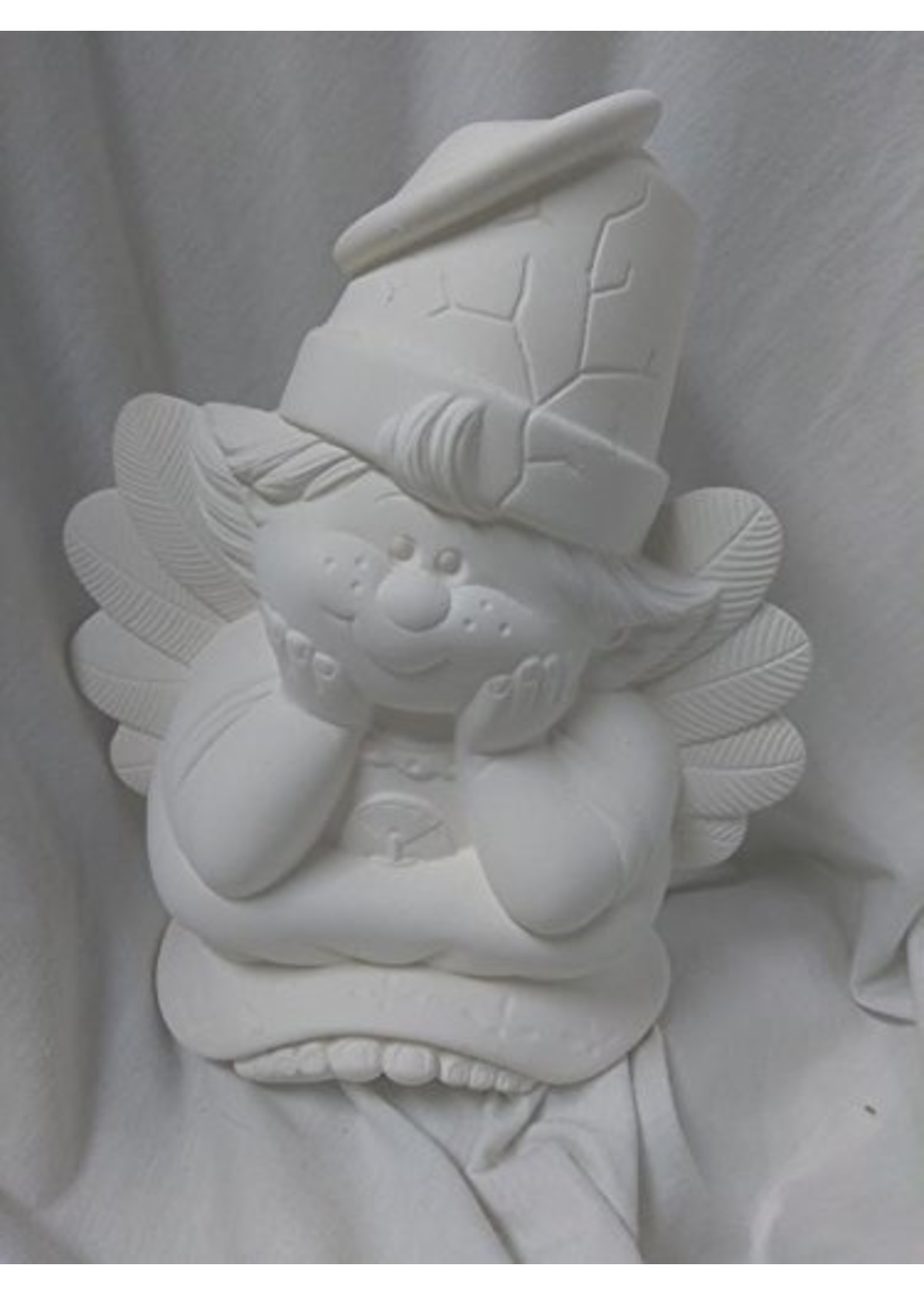 Creative Kreations Ceramics and Gifts Cracked Pot Angel 9" Ceramic Bisque Ready to Paint