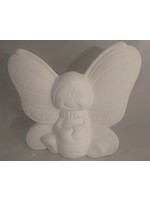 Creative Kreations Ceramics and Gifts Flitter Butterfly 7" x 9" Ceramic Bisque, Ready to Paint