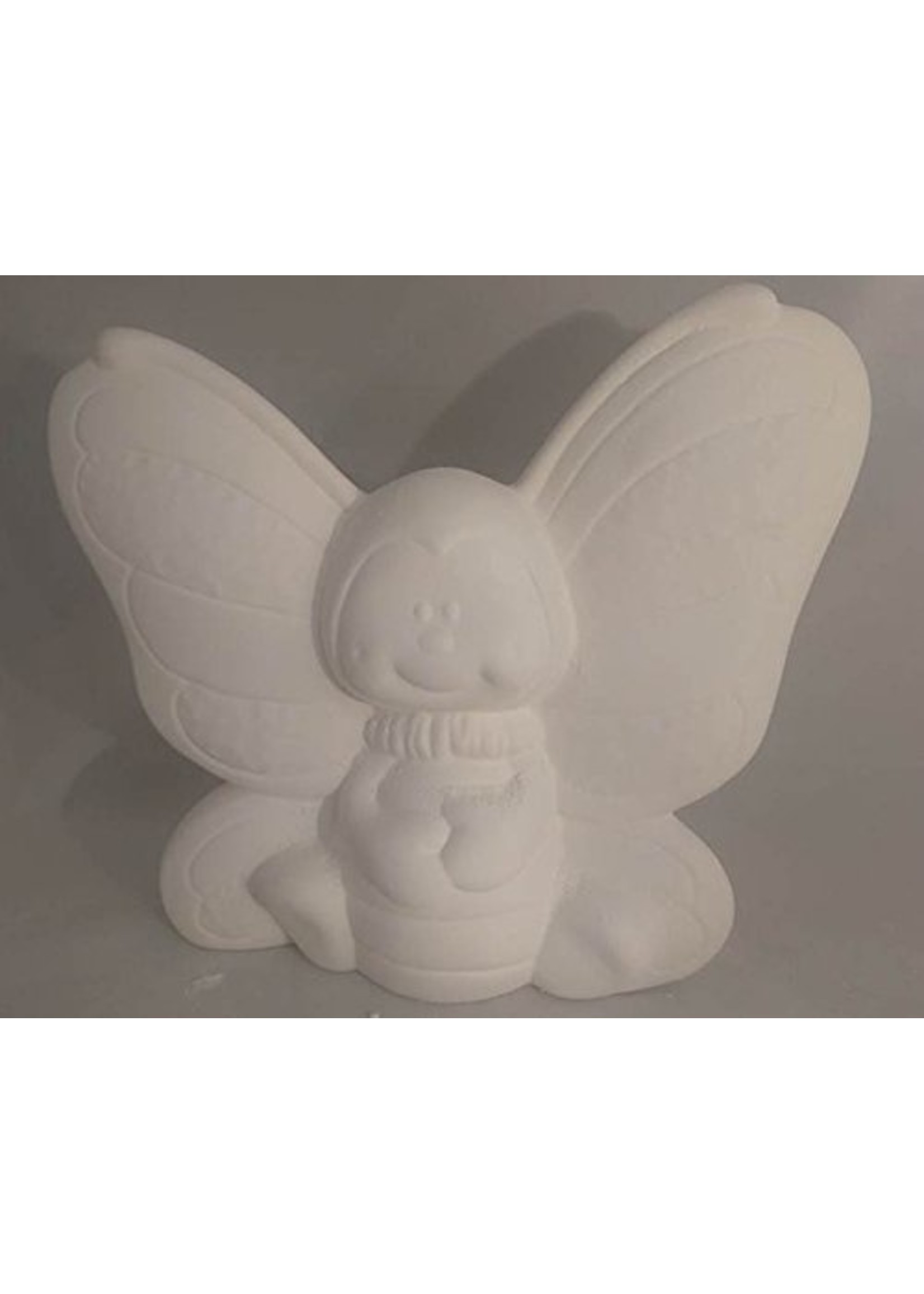 Creative Kreations Ceramics and Gifts Flitter Butterfly 7" x 9" Ceramic Bisque, Ready to Paint
