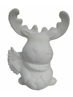 Creative Kreations Ceramics and Gifts Blitzen Reindeer 7" Ceramic Bisque, Ready to Paint