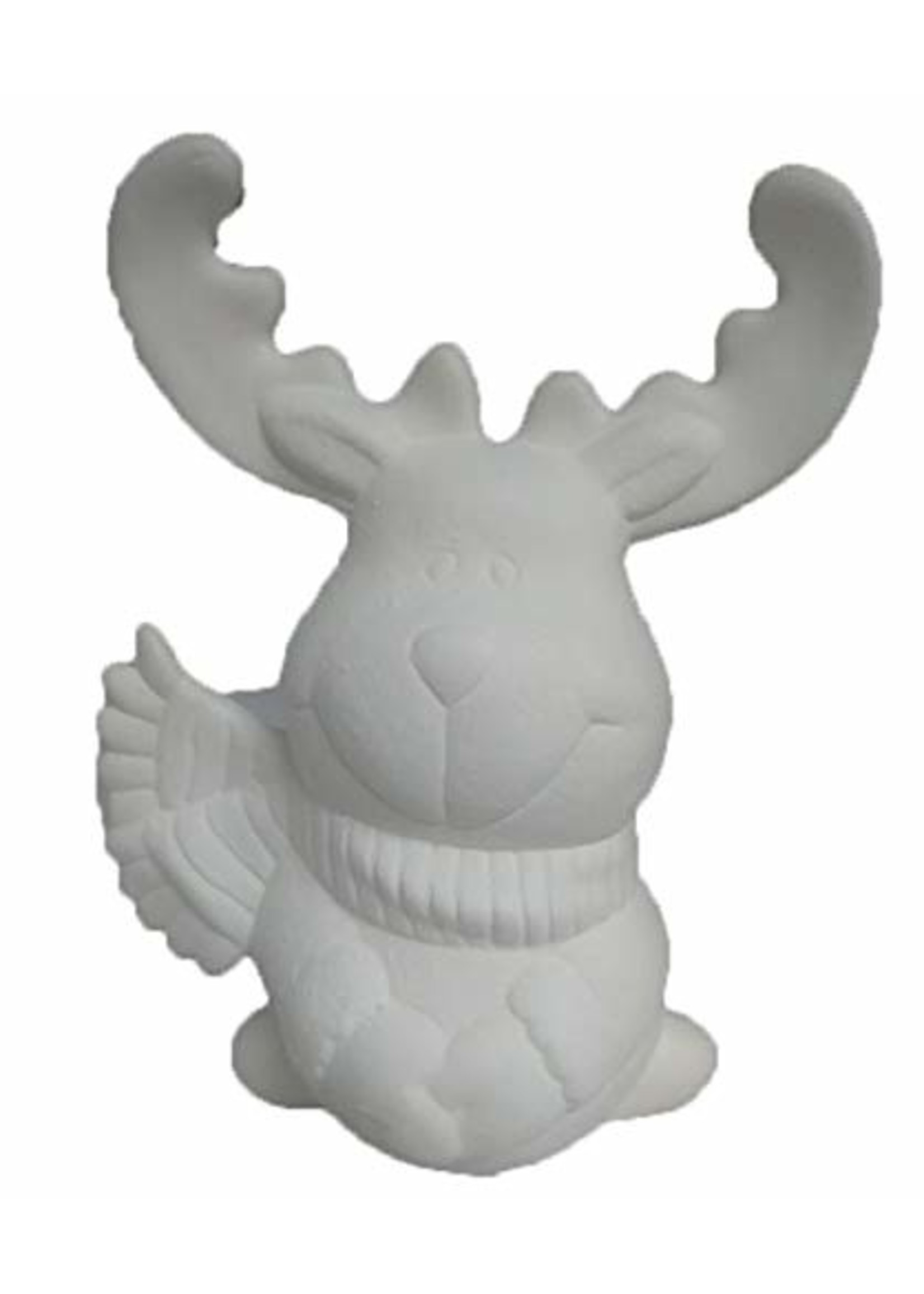 Creative Kreations Ceramics and Gifts Blitzen Reindeer 7" Ceramic Bisque, Ready to Paint