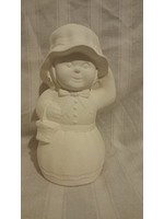 Creative Kreations Ceramics and Gifts Snowwoman 9 1/2" Ceramic Bisque, Ready to Paint