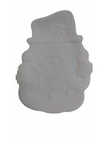 Creative Kreations Ceramics and Gifts Snowman Plate 11" Ceramic Bisque, Ready to Paint