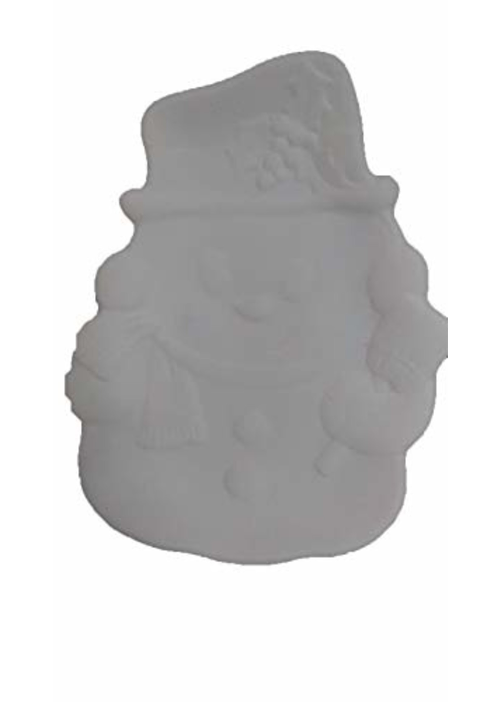Creative Kreations Ceramics and Gifts Snowman Plate 11" Ceramic Bisque, Ready to Paint