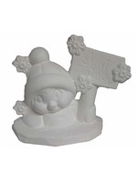 Creative Kreations Ceramics and Gifts Penguin" Let it Snow" Ice Popper 5" x 8" Ceramic Bisque, Ready to Paint
