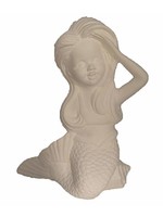 Creative Kreations Ceramics and Gifts Madeline Mermaid 8" Ceramic Bisque, Ready to Paint