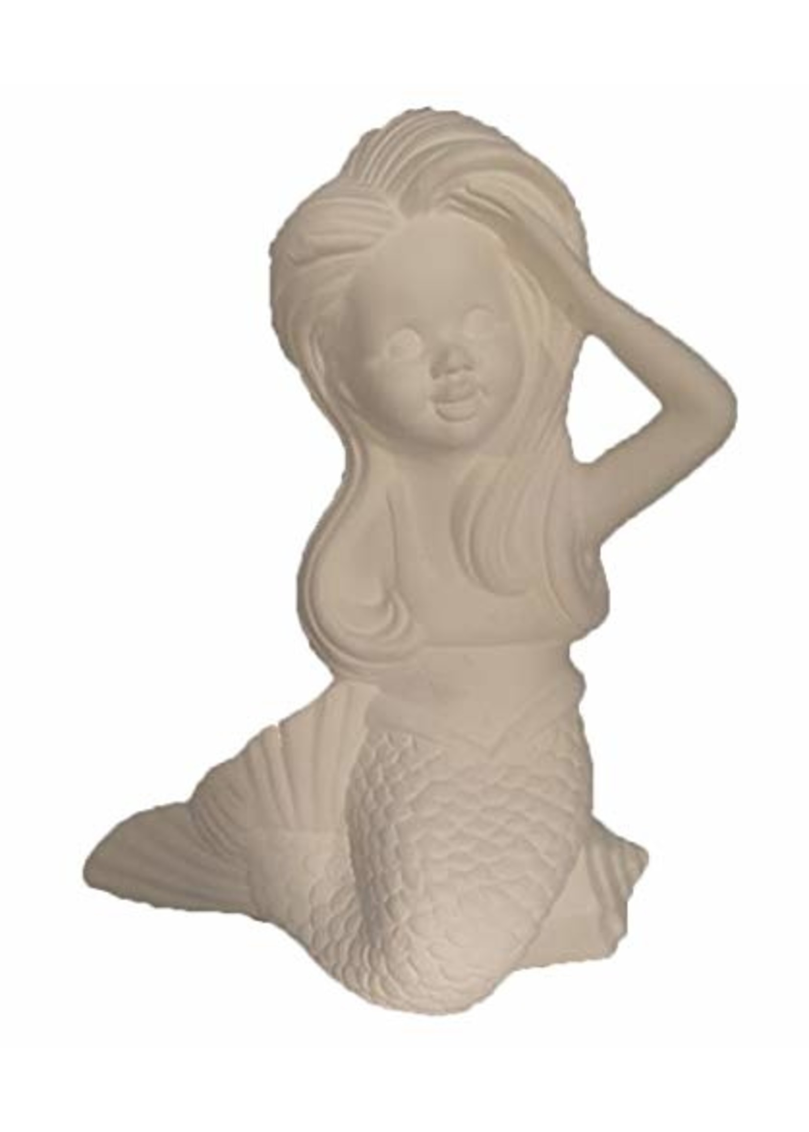 Creative Kreations Ceramics and Gifts Madeline Mermaid 8" Ceramic Bisque, Ready to Paint