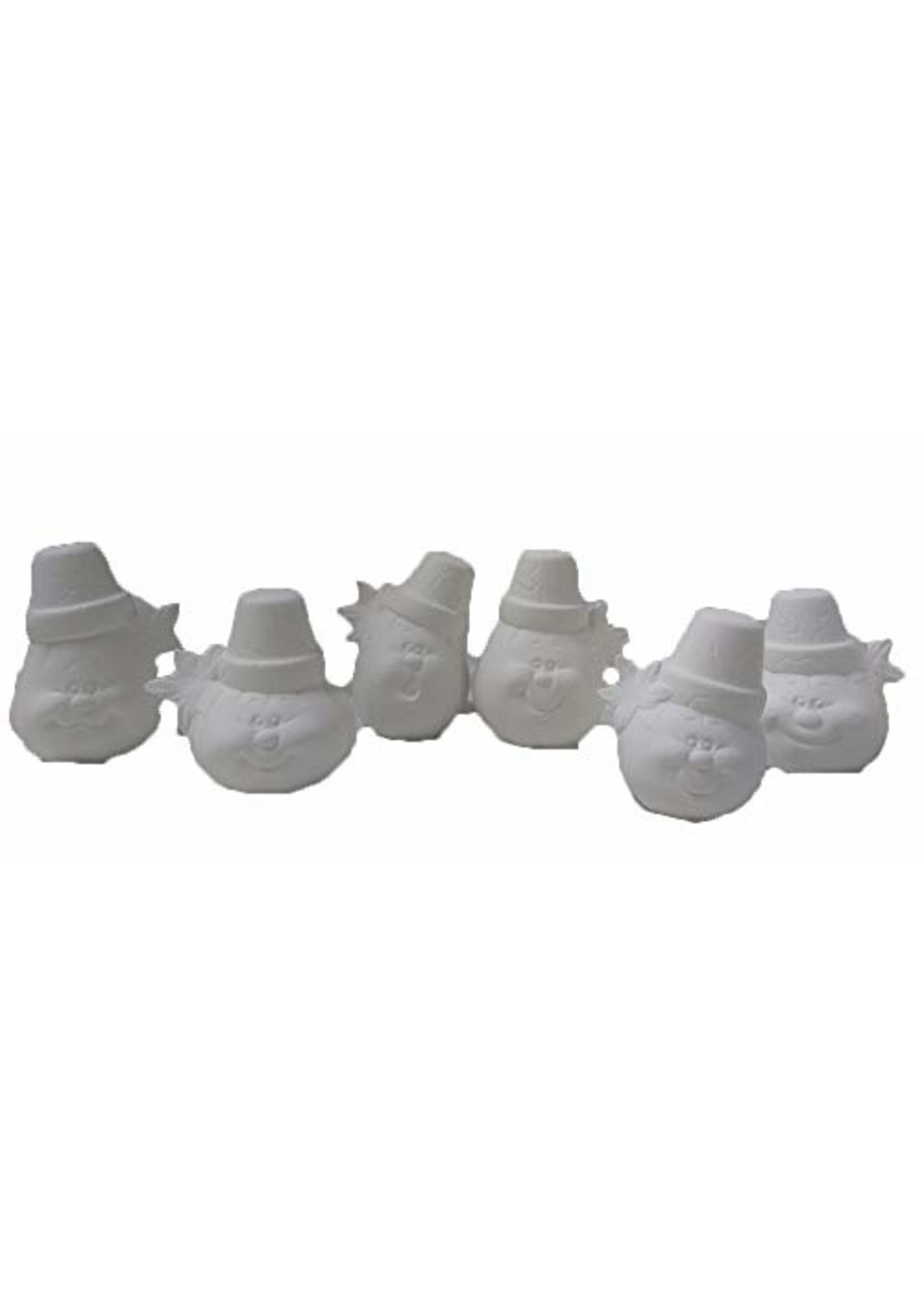 Creative Kreations Ceramics and Gifts Cracked Pot Pumpkins 5" Set of 6 Ceramic Bisque Ready to Paint