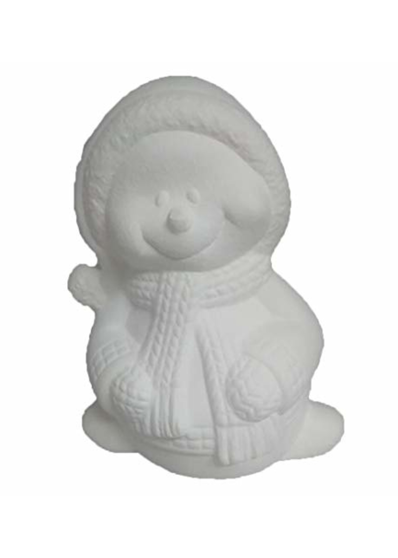 Creative Kreations Ceramics and Gifts Mo Snowman 6" Ceramic Bisque, Ready to Paint