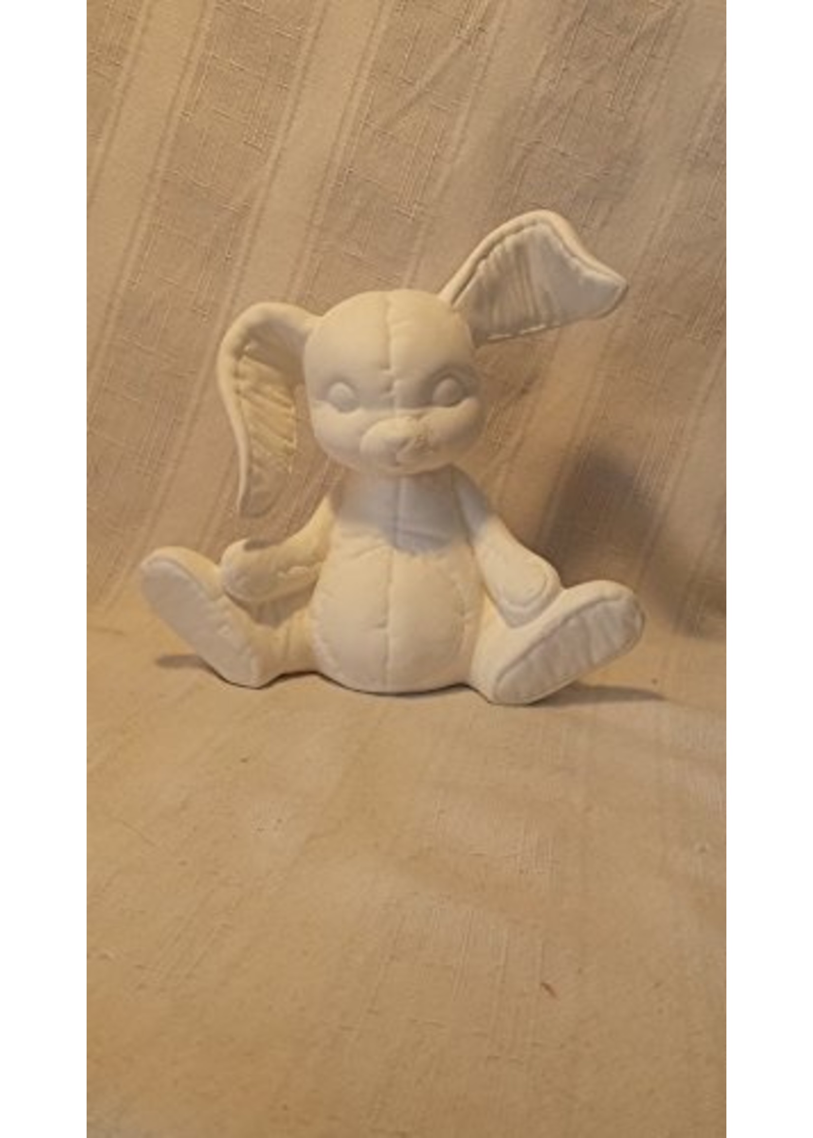 Creative Kreations Ceramics and Gifts Soft Sculpture Rabbit 7" Ceramic Bisque, Ready to Paint