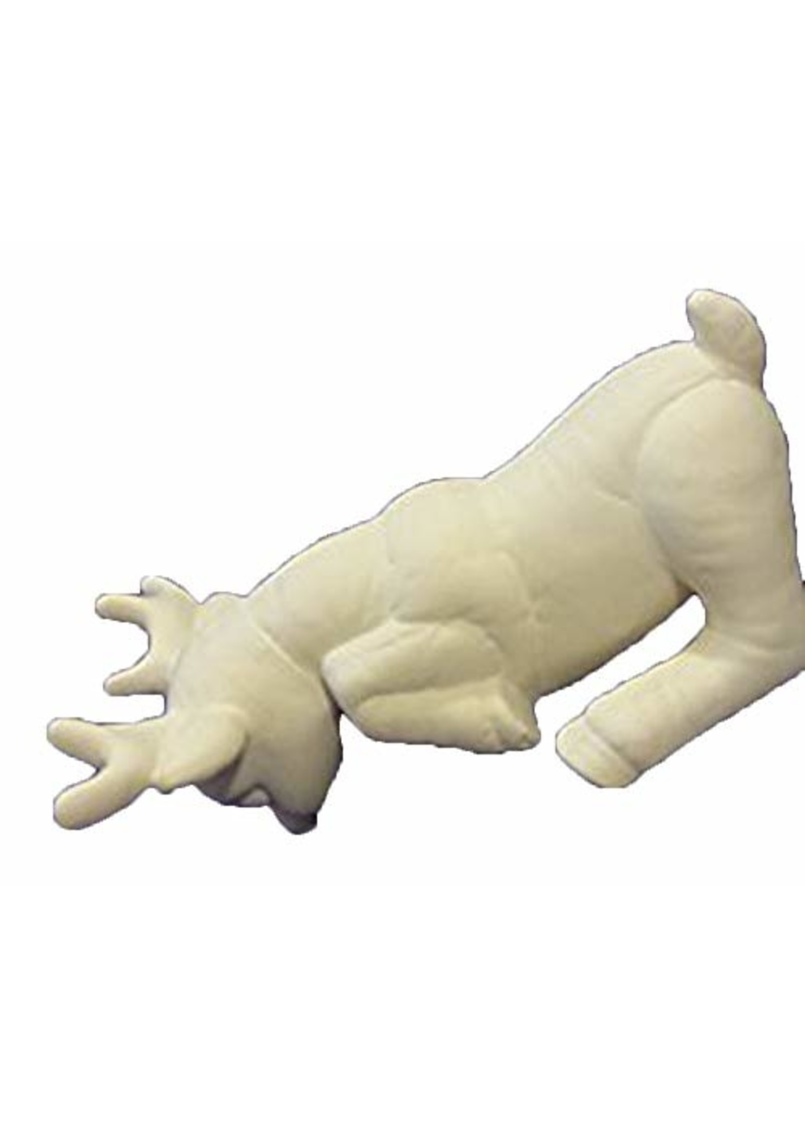 Creative Kreations Ceramics and Gifts Soft Sculpture Edge Hanging Reindeer 8" Ceramic Bisque, Ready to Paint