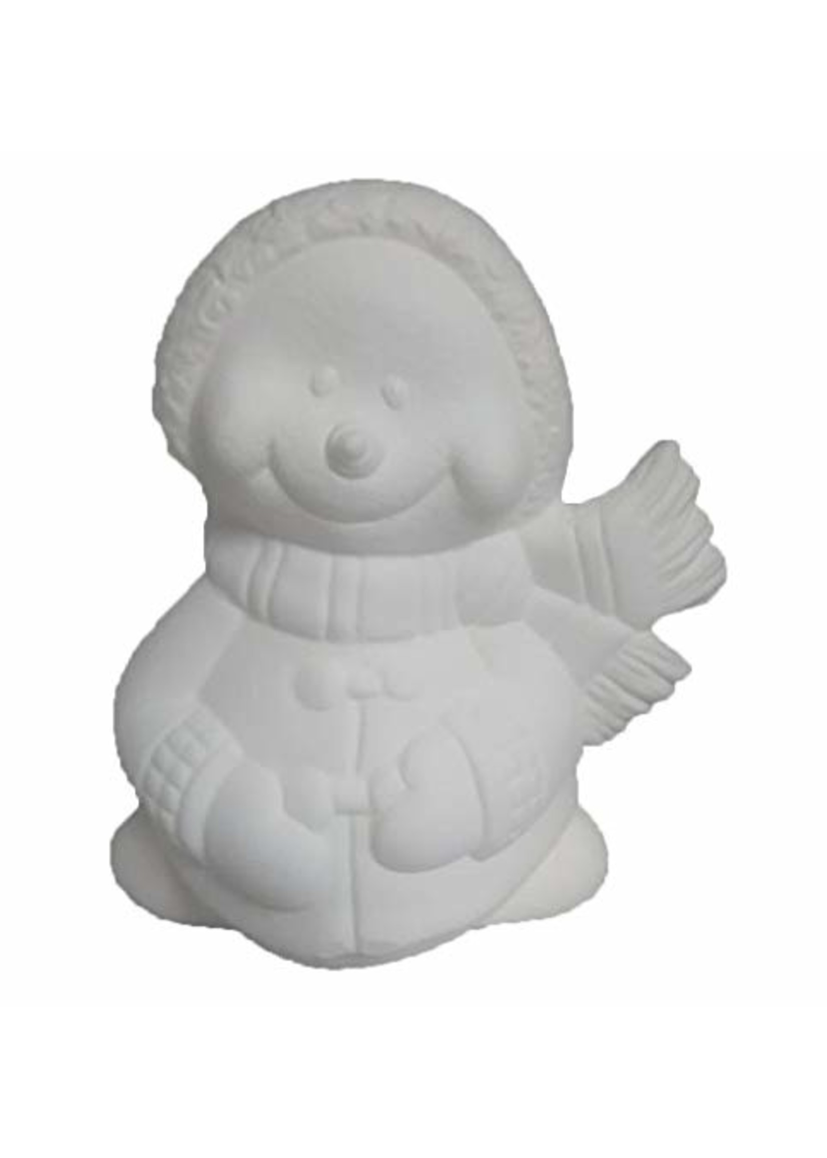 Creative Kreations Ceramics and Gifts Larry Snowman 6" Ceramic Bisque, Ready to Paint