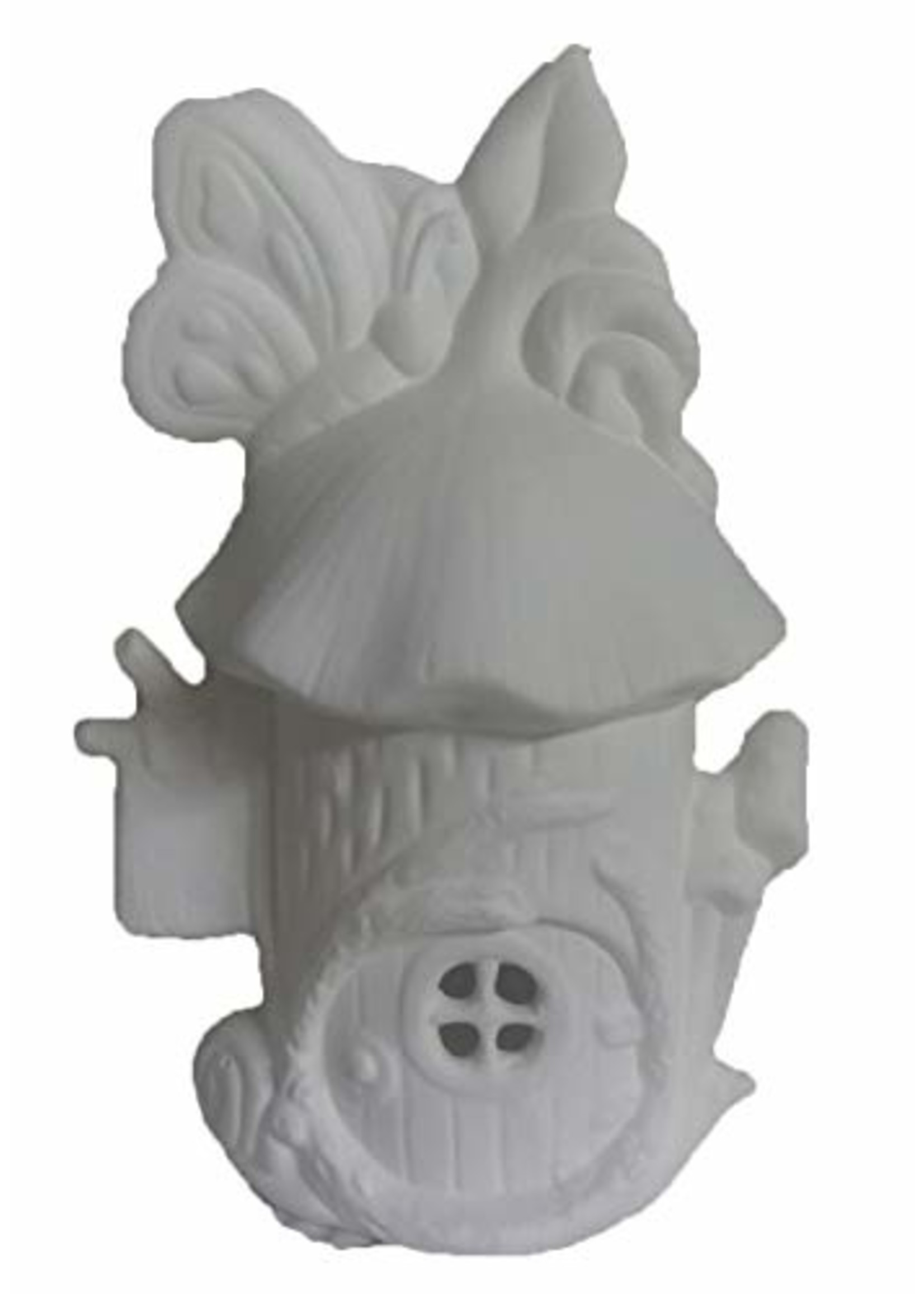 Creative Kreations Ceramics and Gifts Butterfly Chalet 7"x 5" Fairy House Ceramic Bisque, Ready to Paint