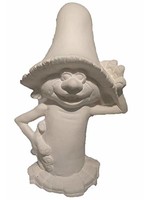 Creative Kreations Ceramics and Gifts Gregg Mushroom 8" Ceramic Bisque, Ready to Paint
