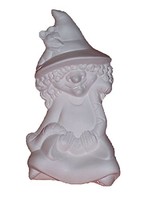 Creative Kreations Ceramics and Gifts Winsome Witch 8" Ceramic Bisque, Ready to Paint