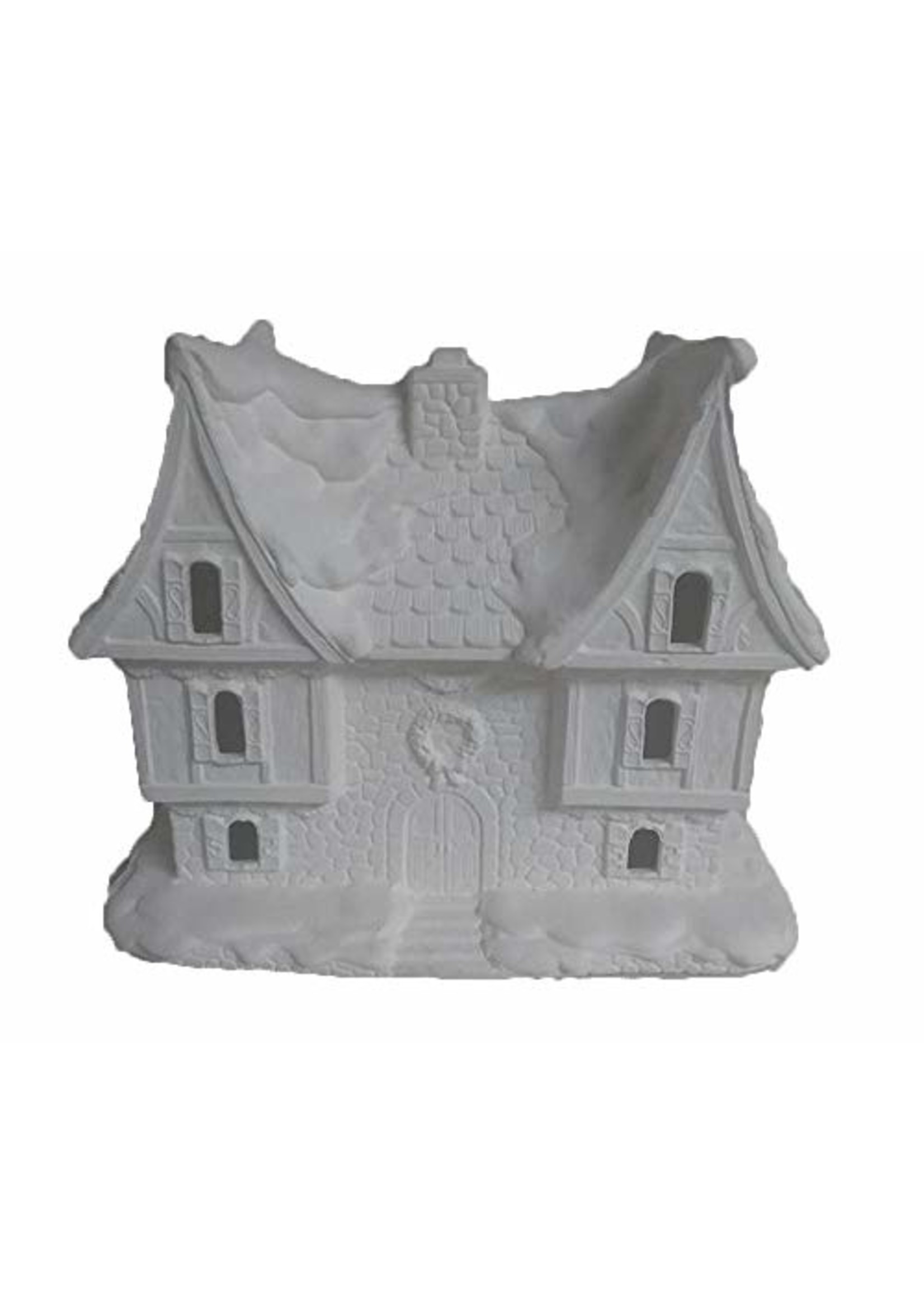 Creative Kreations Ceramics and Gifts Santas Castle Village House 9 x 9 x  5 Ceramic Bisque, Ready to Paint - Creative Kreations Ceramics and Gifts