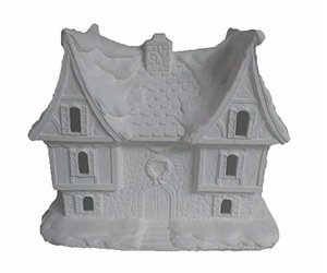 Creative Kreations Ceramics and Gifts Christmas Village 3 to 5 Set of 4  Ready to Paint, Ceramic Bisque