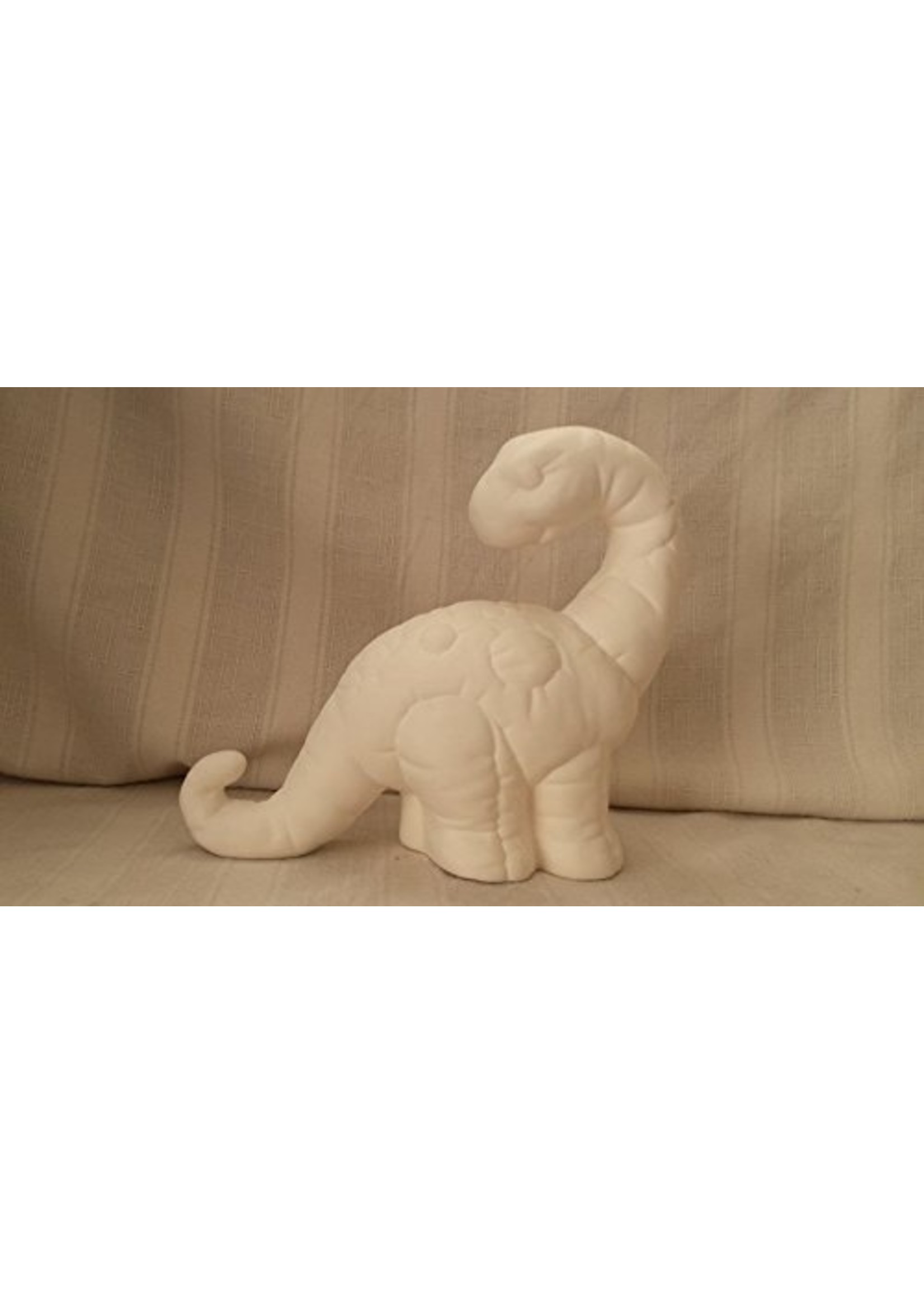 Creative Kreations Ceramics and Gifts Soft Sculpture Dinosaur 8" Ceramic Bisque, Ready to Paint