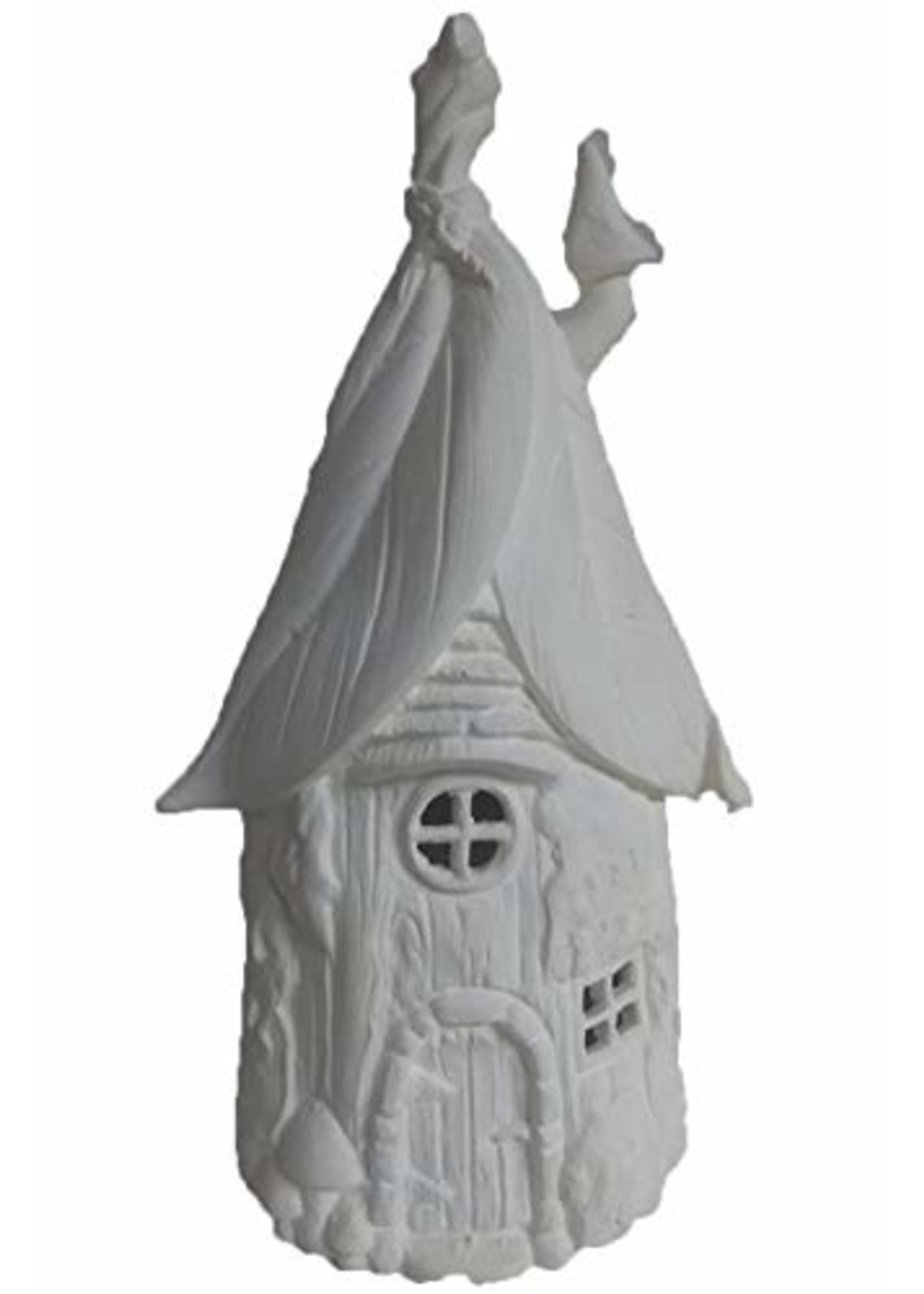 Ready To Paint Sugar Pine Townhouse Fairy House 8" x 4" Ceramic Bisque 