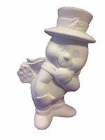 Creative Kreations Ceramics and Gifts Snowman with Snowflake on Bottom 7" Ceramic Bisque, Ready to Paint