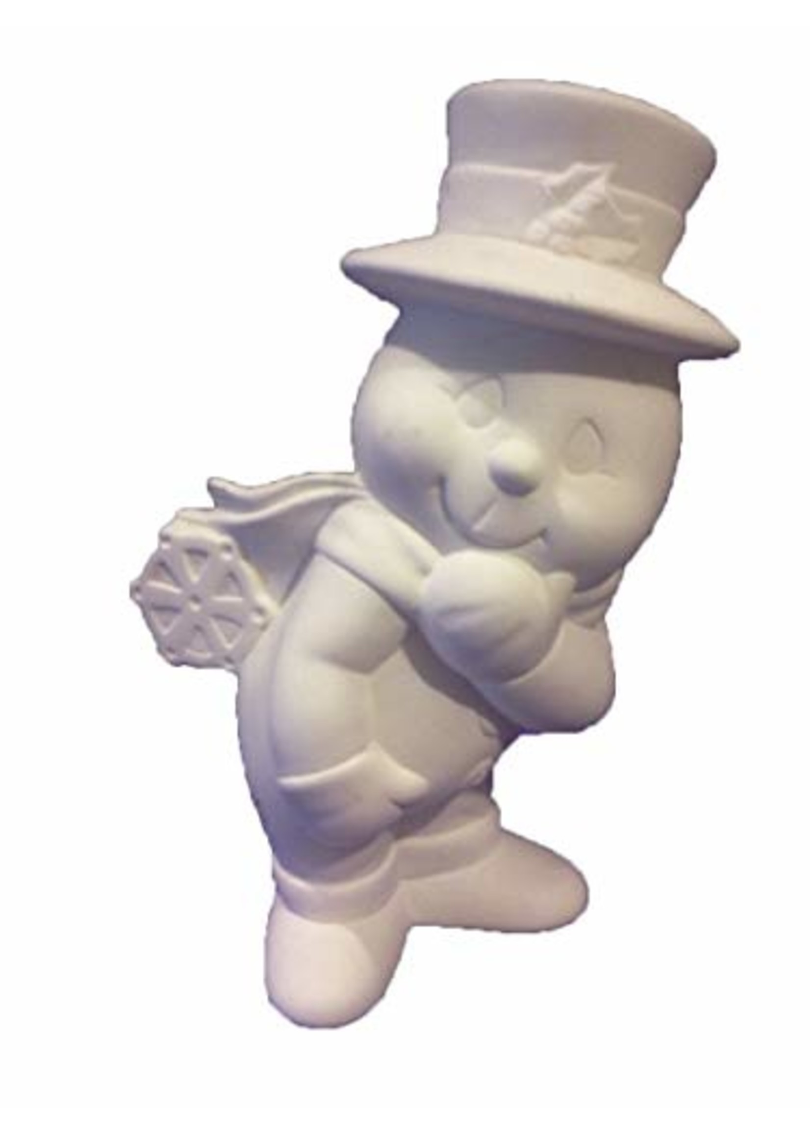 Creative Kreations Ceramics Snowman Snowflake on Foot 7 Ceramic Bisque Ready to Paint 