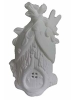 Creative Kreations Ceramics and Gifts Dragonfly Villa Fairy House 8" x 5" Ceramic Bisque, Ready to Paint