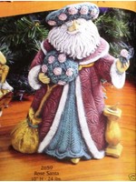 Creative Kreations Ceramics and Gifts Rose Santa 9" Ceramic Santa, Ready to Paint