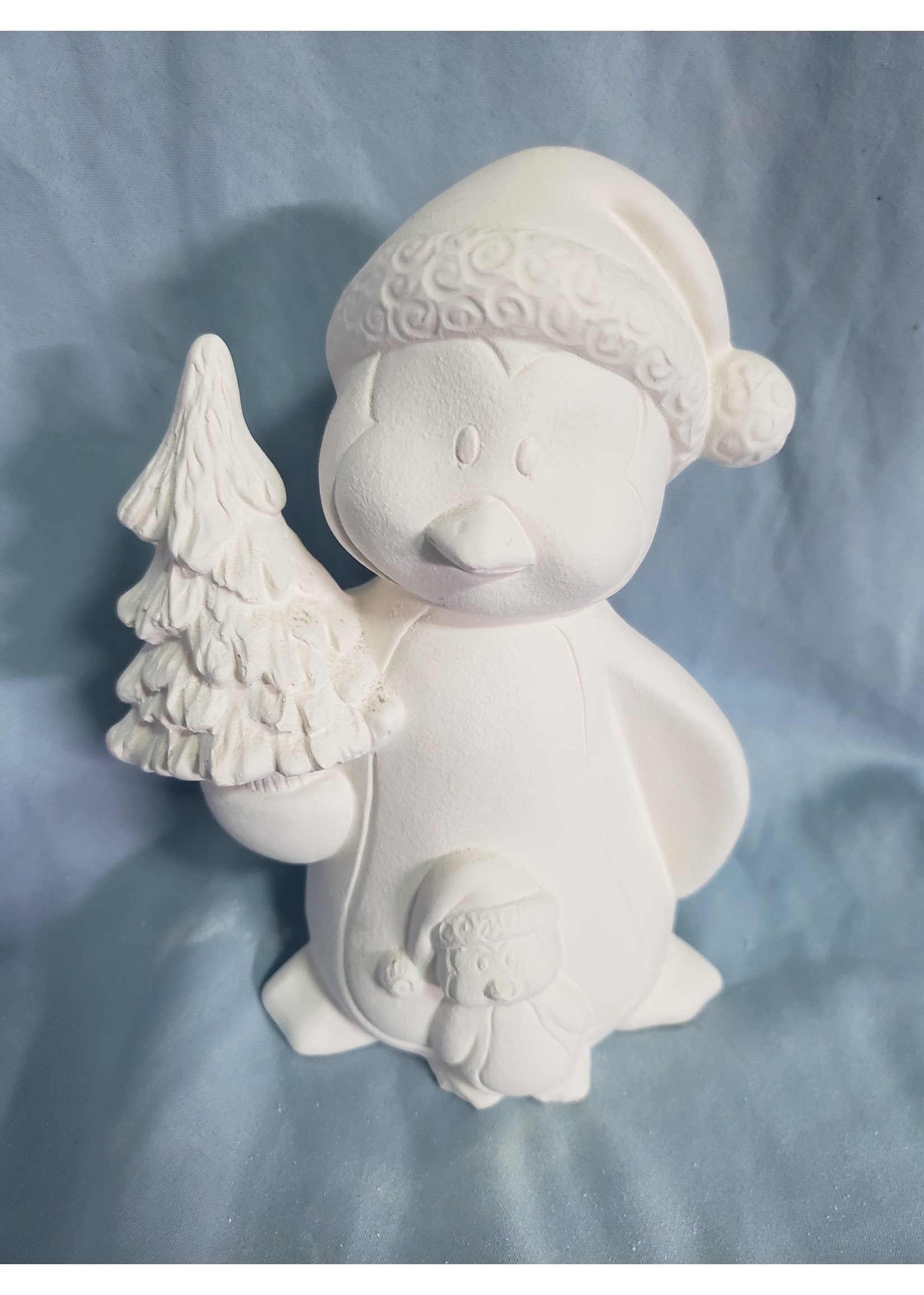 Creative Kreations Ceramics and Gifts Penguin Shiver 7" Ceramic Bisque, Ready to Paint