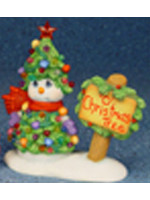 Creative Kreations Ceramics and Gifts O' Christmas Tree Snowman 6 1/4" Ceramic Bisque, Ready to Paint