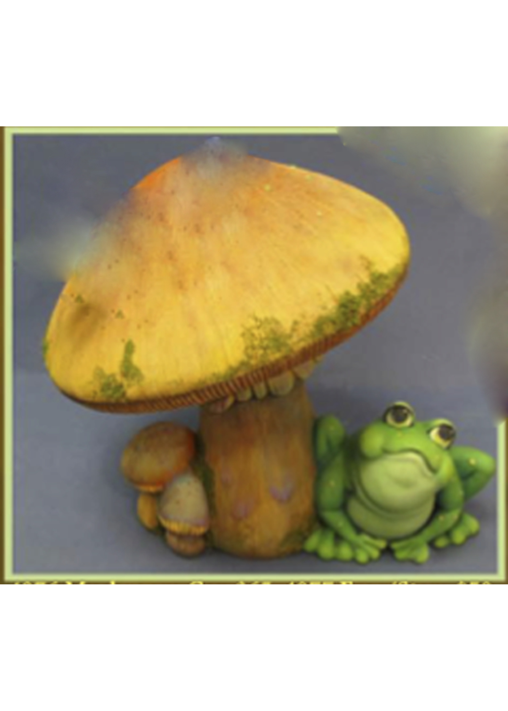 Creative Kreations Ceramics and Gifts Mushroom with Frog 10" Ceramic Bisque, Ready to Paint