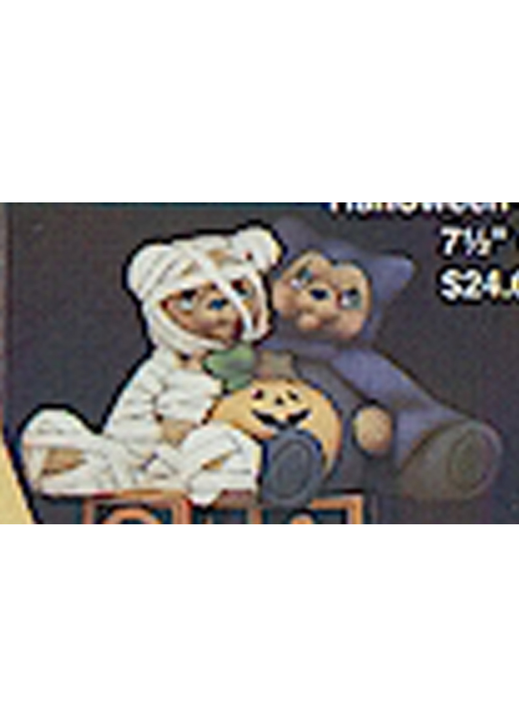 Creative Kreations Ceramics and Gifts Mummy and Bat Bear Cuddle 7 1/2" L Ceramic Bisque, Ready to Paint