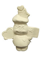 Creative Kreations Ceramics and Gifts Patriotic Gingerbread holding Flag 7" Ceramic Bisque, Ready to Paint