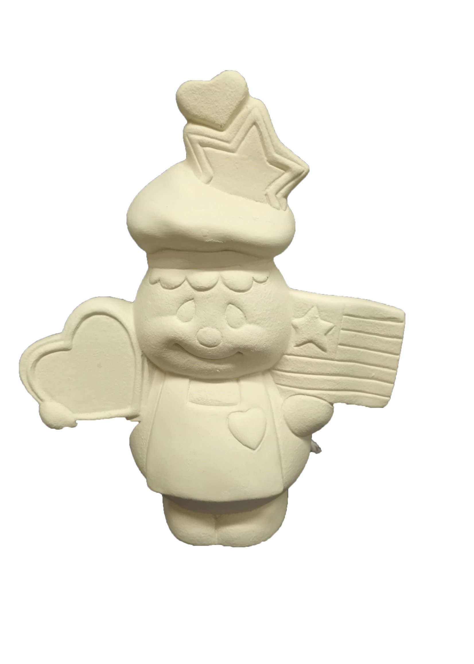 Creative Kreations Ceramics and Gifts Patriotic Gingerbread 7" Ceramic Bisque, Ready to Paint