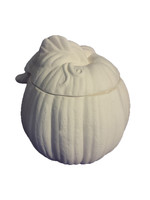 Creative Kreations Ceramics and Gifts Pumpkin Candy Container 6" x 4" Ceramic bisque,  ready to paint, glazed inside