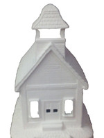 Creative Kreations Ceramics and Gifts Mayco School Village House 7" x 6" x 4" Ceramic Bisque, Ready To Paint