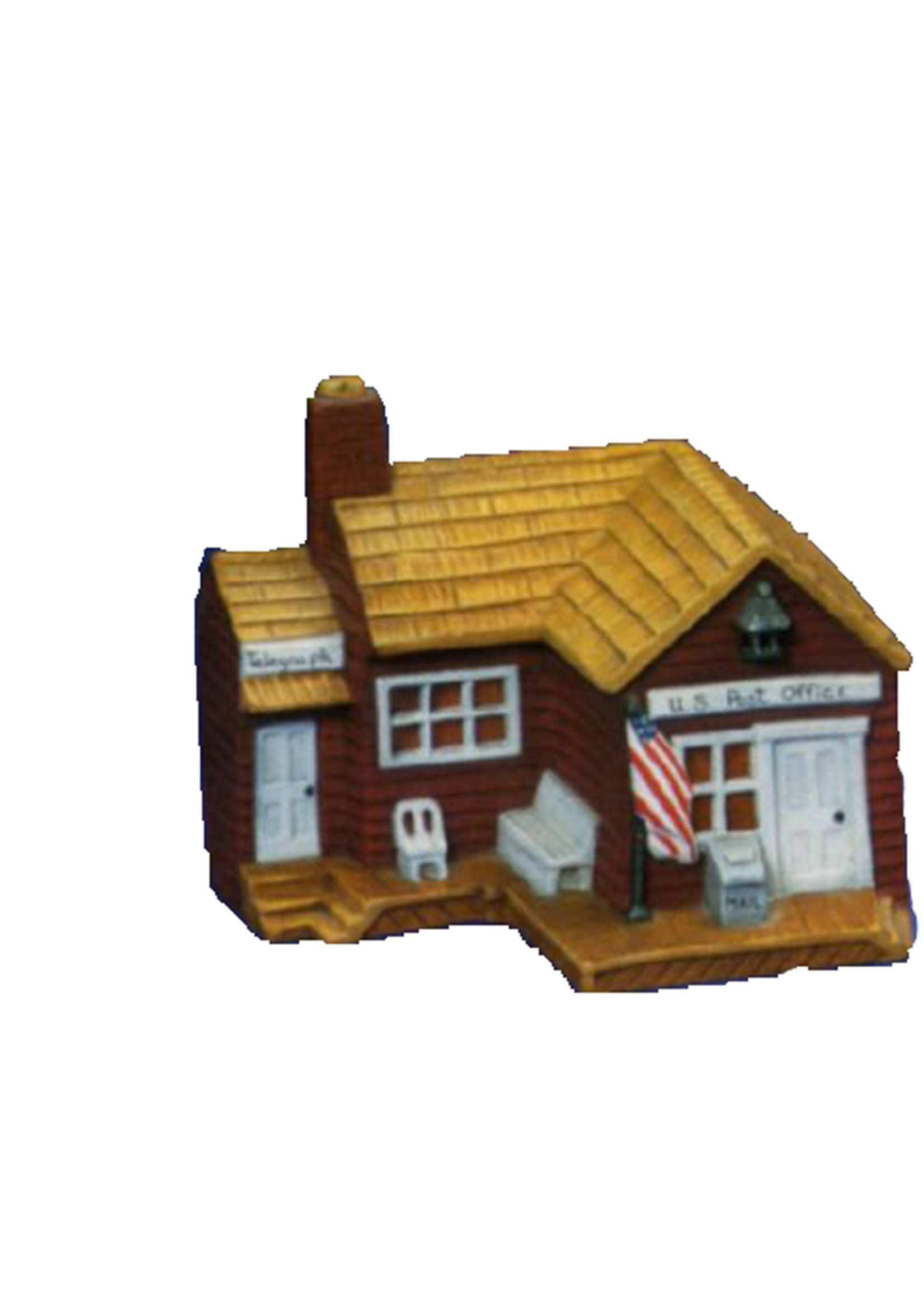 Creative Kreations Ceramics and Gifts Post Office Village House 6" x 7" x 6" ready to paint ceramic bisque