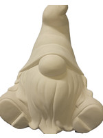 Creative Kreations Ceramics and Gifts Hagar Gnome 12.5”Tx9.75”Wx7.75"D Ready to paint, Ceramic Bisque